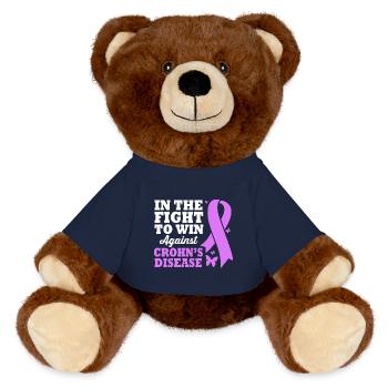 Crohn's disease - MiniFeet® RecycelBär® Teddy Bear Brown - french navy - Front
