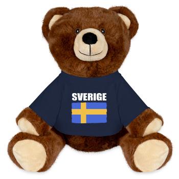 Schweden Schwedisch - MiniFeet® RecycelBär® Braun - French Navy - Vorne