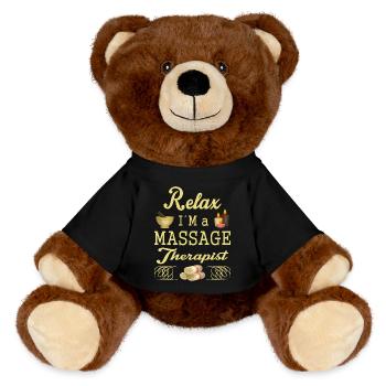 Massagetherapie - MiniFeet® RecycelBär® Braun - Schwarz - Vorne