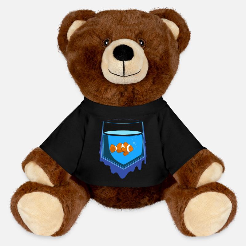 Poisson de poche - Nounours RecycelBär® marron - noir