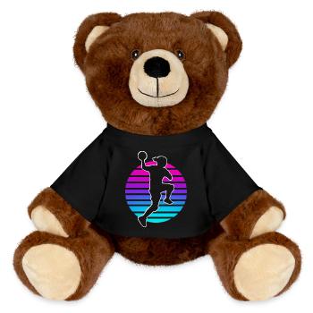 Handball Handball Player Women's Handball - MiniFeet® RecycelBär® Teddy Bear Brown - black - Front