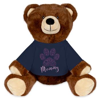 Pfotenabdruck - Dog Mommy - MiniFeet® RecycelBär® Braun - French Navy - Vorne