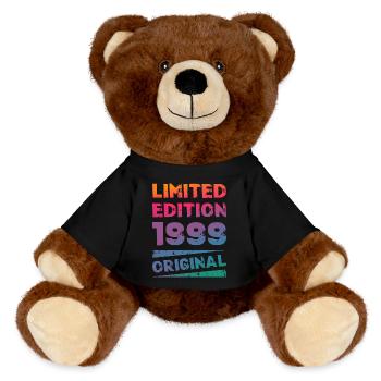 Limited Edition 25 Geburtstag Party Jahrgang 1999 - MiniFeet® RecycelBär® Braun - Schwarz - Vorne