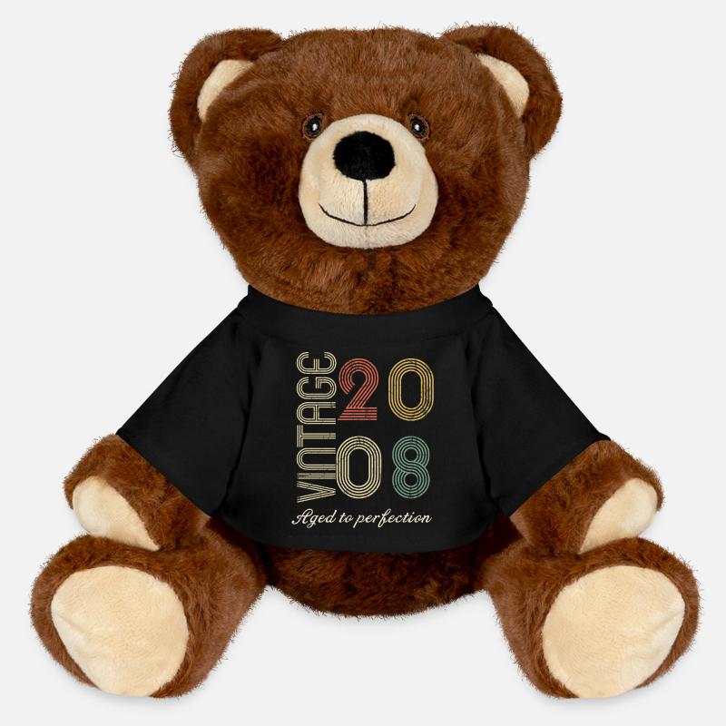 Birthday gift 16 years old - 2008 - MiniFeet® RecycelBär® Teddy Bear Brown - black