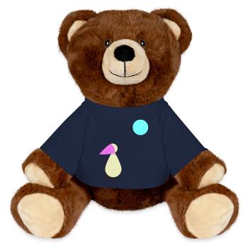 Longing Moonlight Gift - MiniFeet® RecycelBär® Teddy Bear Brown - french navy - Front