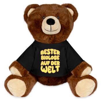 Vocation Biologist - MiniFeet® RecycelBär® Teddy Bear Brown - black - Front