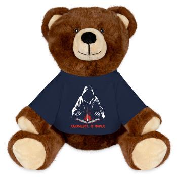 Wissen ist Macht - MiniFeet® RecycelBär® Braun - French Navy - Vorne