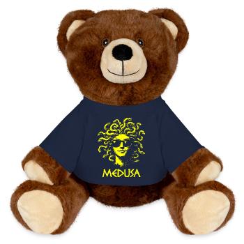 Medusa mit Sonnenbrille - MiniFeet® RecycelBär® Braun - French Navy - Vorne