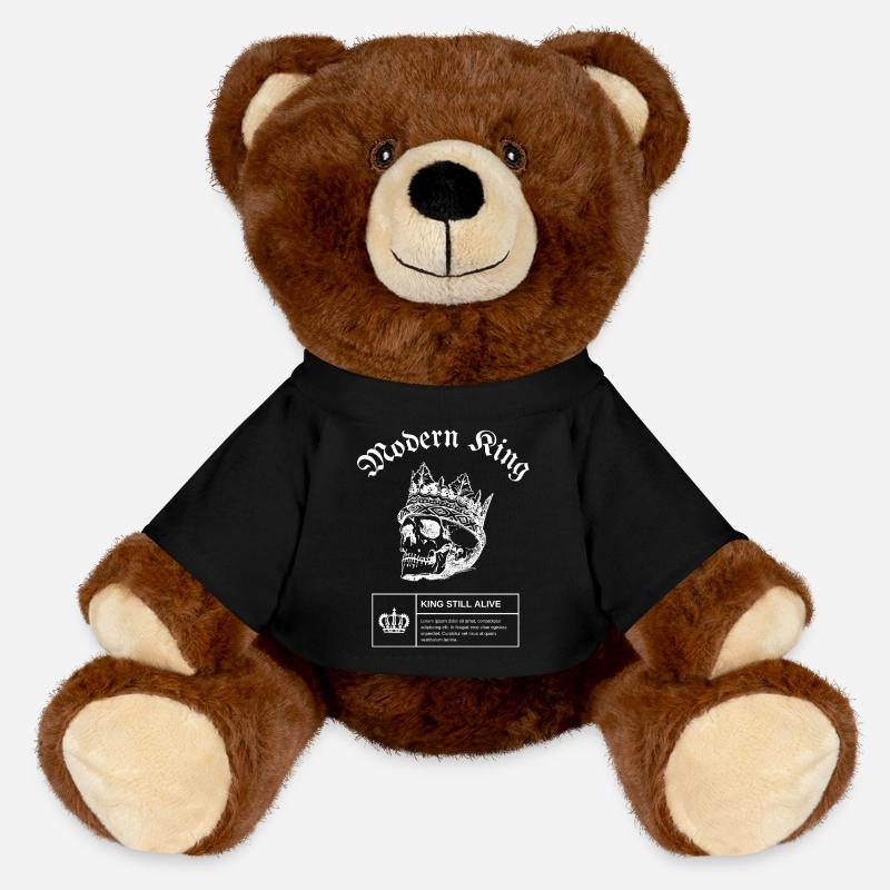 Conception de tatouage de crâne de roi - Nounours RecycelBär® marron - noir