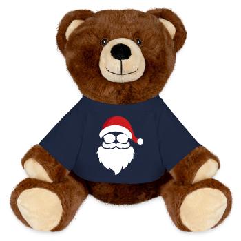 cool santa - MiniFeet® RecycelBär® Teddy Bear Brown - french navy - Front