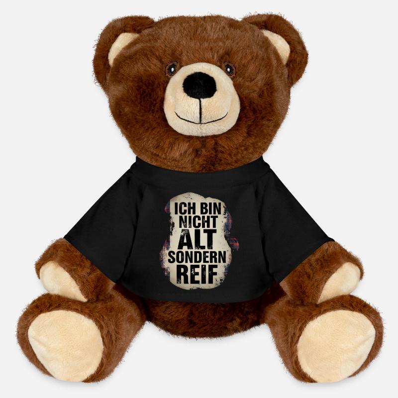 I'm not old but mature - MiniFeet® RecycelBär® Teddy Bear Brown - black