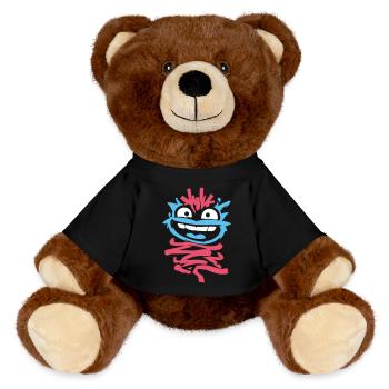 Kleine Monster: Punk-Affe mit Zwinkern - MiniFeet® RecycelBär® Braun - Schwarz - Vorne