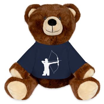 Archer silhouette - MiniFeet® RecycelBär® Teddy Bear Brown - french navy - Front