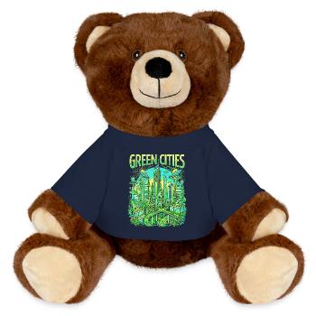 Green City Gardening - MiniFeet® RecycelBär® Teddy Bear Brown - french navy - Front