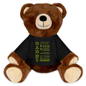 Citation de motivation inspirante Impression d’art - Nounours RecycelBär® marron - noir - Devant