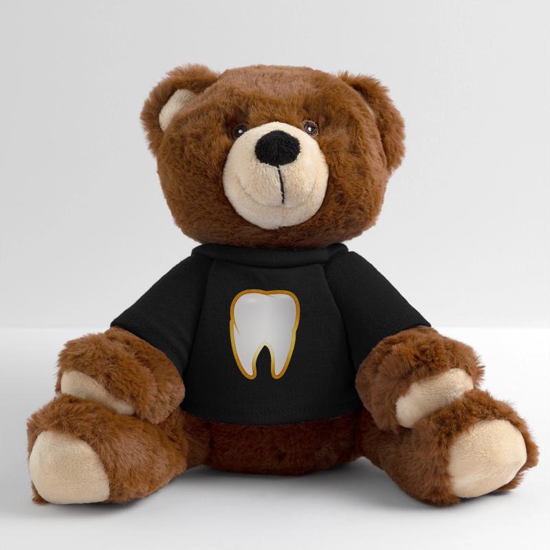 Une dent dans le cadre doré style de dent d’or Nounours RecycelBär® marron