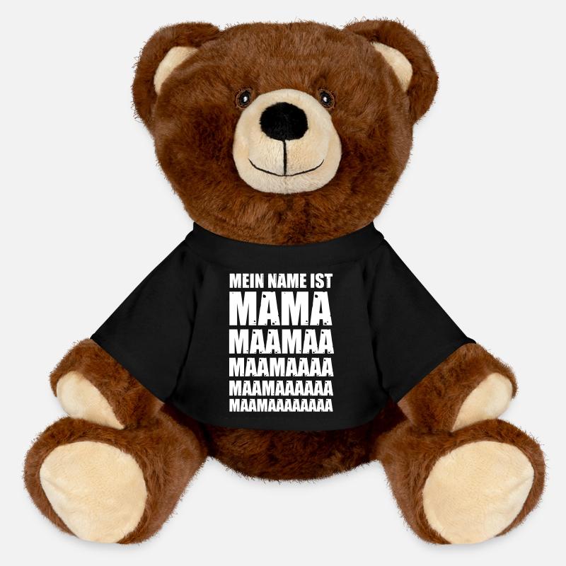 Mein Name ist Mama - MiniFeet® RecycelBär® Braun - Schwarz