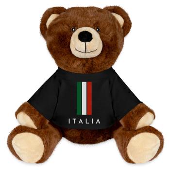 Drapeau italien, fierté italienne - Nounours RecycelBär® marron - noir - Devant