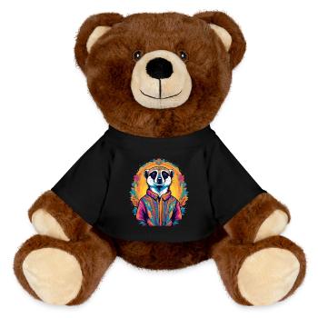 Meerkat - MiniFeet® RecycelBär® Teddy Bear Brown - black - Front