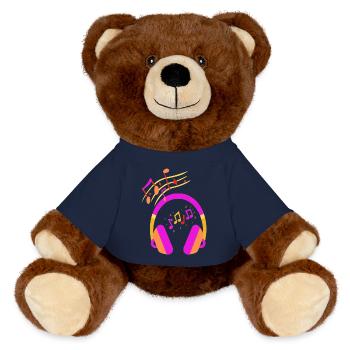 Persönliche Musik - MiniFeet® RecycelBär® Braun - French Navy - Vorne