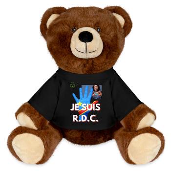 JE SUIS RDC - Nounours RecycelBär® marron - noir - Devant