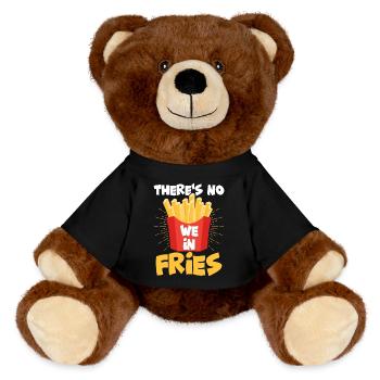 Fries Are Mine: Sorry, Not Sharing - MiniFeet® RecycelBär® Teddy Bear Brown - black - Front