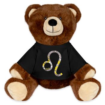 Signe du zodiaque Lion e 40 - Nounours RecycelBär® marron - noir - Devant