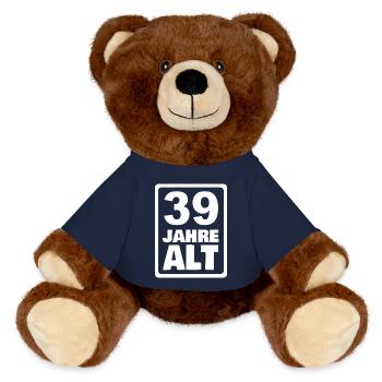 Jahr 39 - MiniFeet® RecycelBär® Braun - French Navy - Vorne