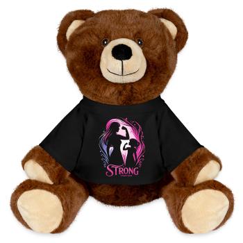 Mère et fille ensemble cadeau fort - Nounours RecycelBär® marron - noir - Devant