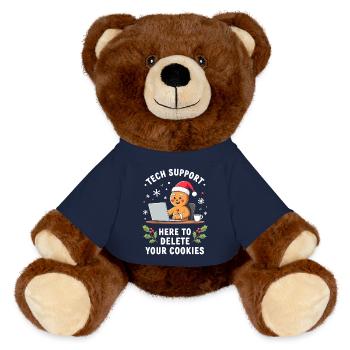 Tech Support, I'm here to delete your cookies - MiniFeet® RecycelBär® Teddy Bear Brown - french navy - Front