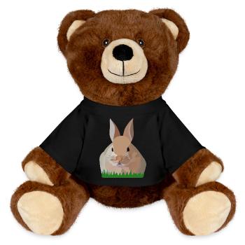 Holly Hase im Grass - MiniFeet® RecycelBär® Braun - Schwarz - Vorne