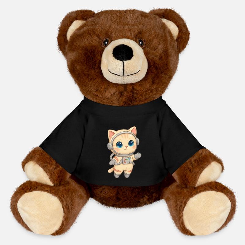 Chat aventurier de l’espace - Nounours RecycelBär® marron - noir