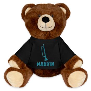 Brass band Marvin - MiniFeet® RecycelBär® Teddy Bear Brown - black - Front