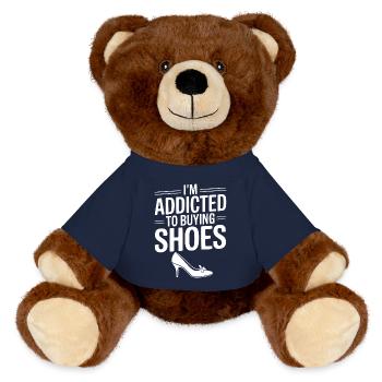 Je suis accro à l’achat de chaussures - Nounours RecycelBär® marron - bleu marine - Devant