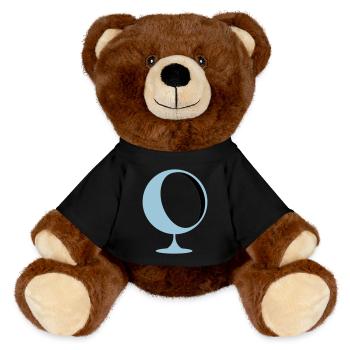 retro lounge chair eames panton - MiniFeet® RecycelBär® Teddy Bear Brown - black - Front