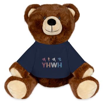Yeshua Jew Jewish Judaism - MiniFeet® RecycelBär® Teddy Bear Brown - french navy - Front
