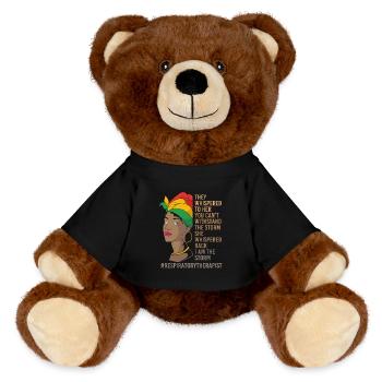 Breathing Breathing Respiratory Therapist Oxygen - MiniFeet® RecycelBär® Teddy Bear Brown - black - Front