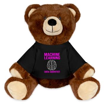 Coder Programmer GPT - MiniFeet® RecycelBär® Teddy Bear Brown - black - Front