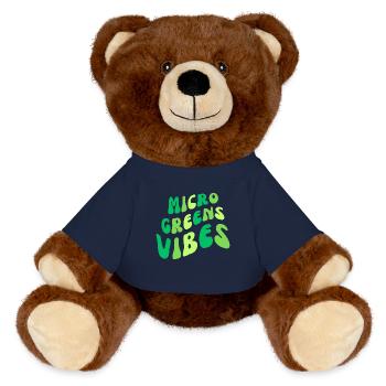 MICROGREENS VIBES | Urban Farmer Micro Gardening - MiniFeet® RecycelBär® Teddy Bear Brown - french navy - Front