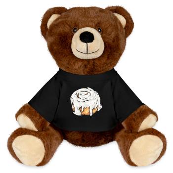 Cinnamon roll - MiniFeet® RecycelBär® Teddy Bear Brown - black - Front