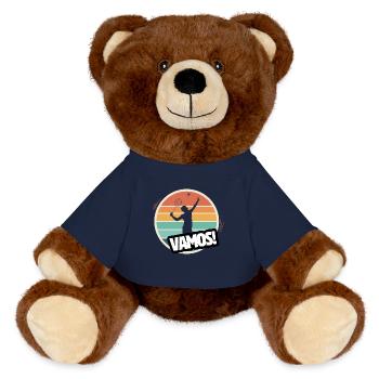 Vamos badminton rétro - Nounours RecycelBär® marron - bleu marine - Devant