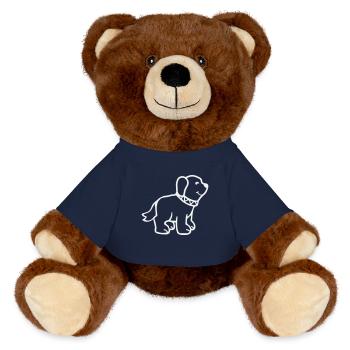 Dog - MiniFeet® RecycelBär® Teddy Bear Brown - french navy - Front