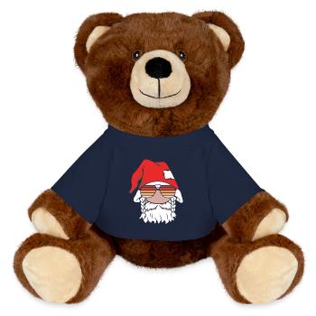 Weihnachten Weihnachtswichtel Weihnachtsgnom - MiniFeet® RecycelBär® Braun - French Navy - Vorne