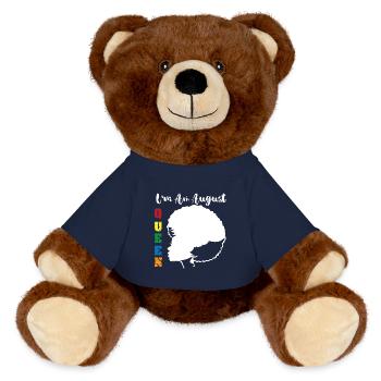 Signe du zodiaque Lion - Nounours RecycelBär® marron - bleu marine - Devant