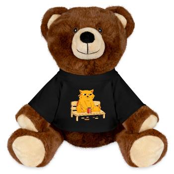 Juste de la bonne humeur - Nounours RecycelBär® marron - noir - Devant