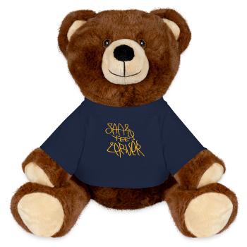 Saas Fee Carver - MiniFeet® RecycelBär® Teddy Bear Brown - french navy - Front
