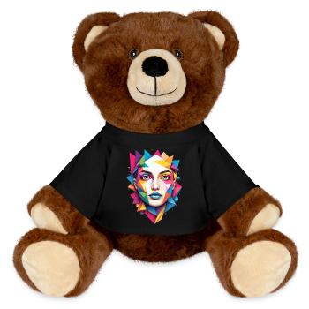 Art du visage moderne - Nounours RecycelBär® marron - noir - Devant