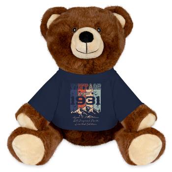 Legendary 1931 vintage - MiniFeet® RecycelBär® Teddy Bear Brown - french navy - Front