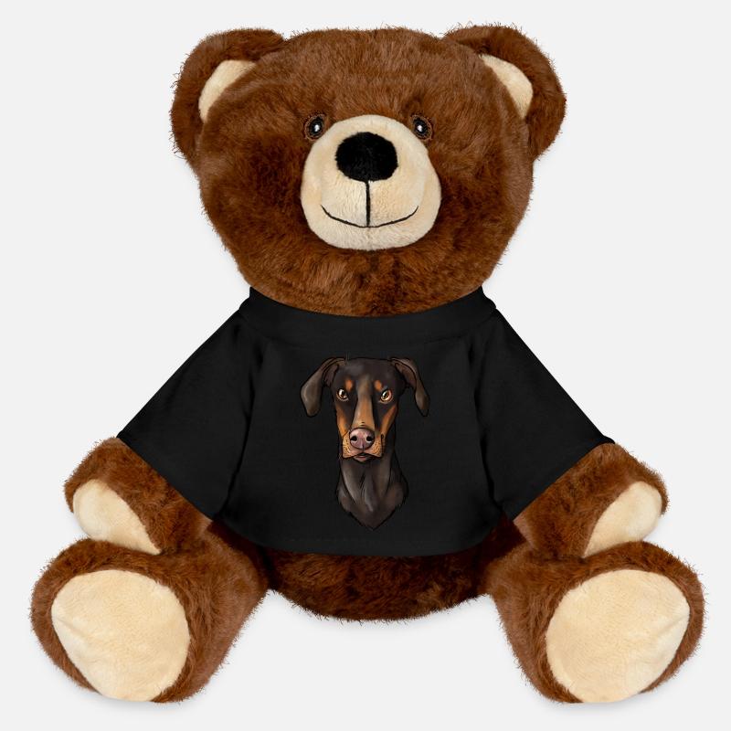 Doberman - MiniFeet® RecycelBär® Teddy Bear Brown - black
