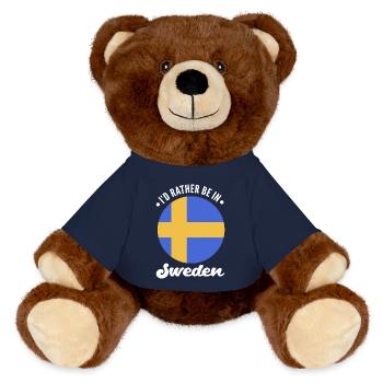 Schweden Schwedisch - MiniFeet® RecycelBär® Braun - French Navy - Vorne